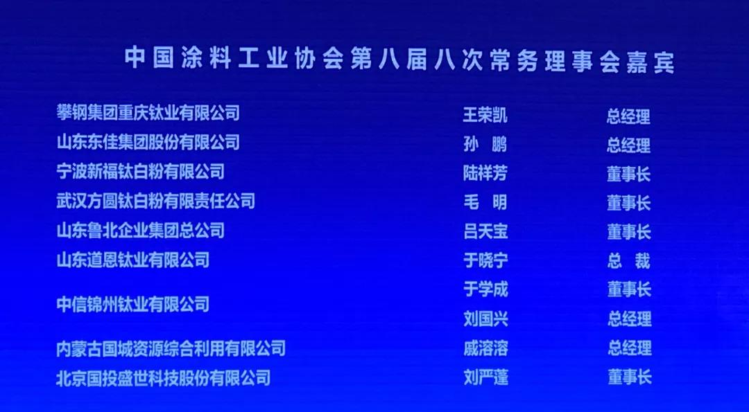 中國涂料工業(yè)協(xié)會第八屆八次常務理事會